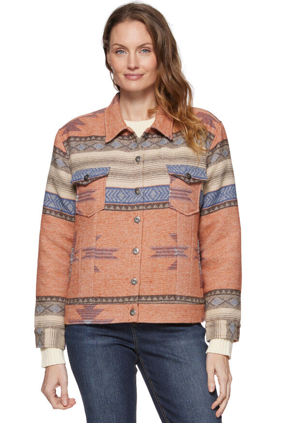 Threadgrit Women's Brittany Southwest Jacket in Blue