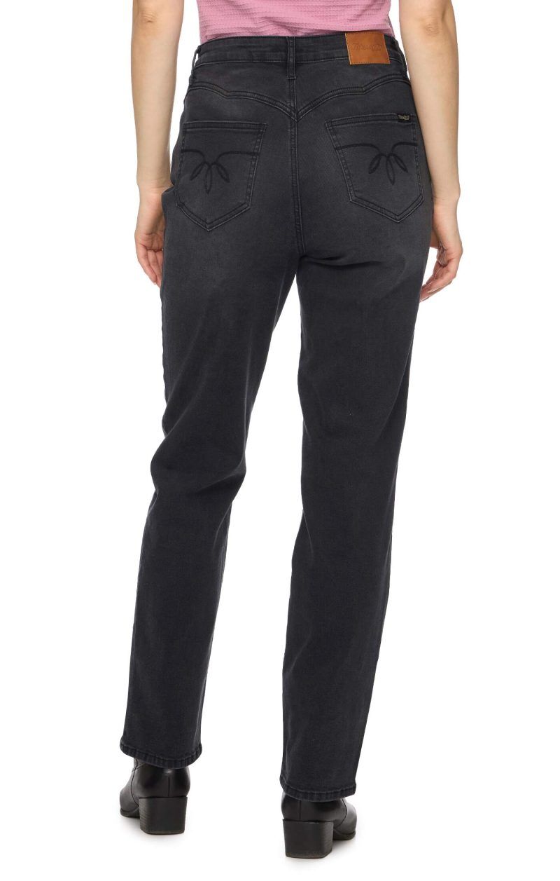 Threadgrit Women's Daphne Mid Rise Straight Jean