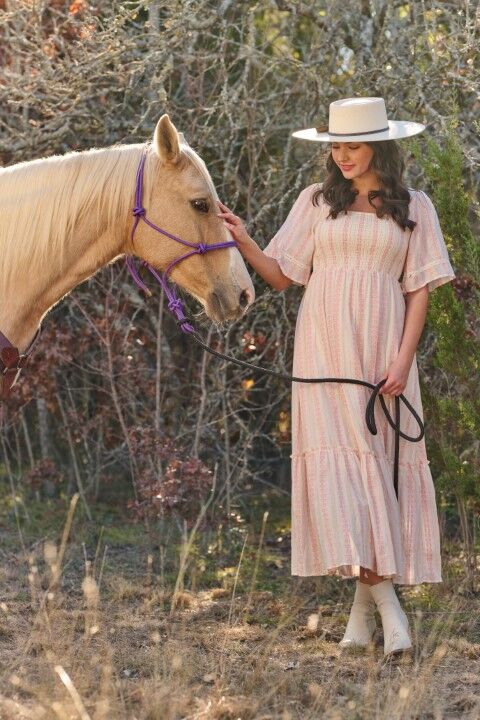 Threadgrit Women's Hayley Maxi Dress in Coral
