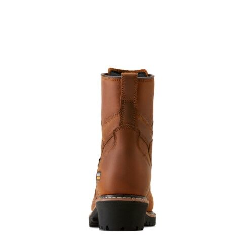 Ariat Men's Logger Shock Shield Waterproof Composite Toe Work Boot in Copper Brown