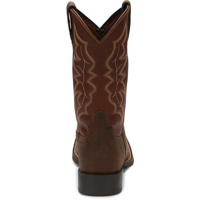 Justin Men's Chet 11-In Western Boot in Pebble Brown