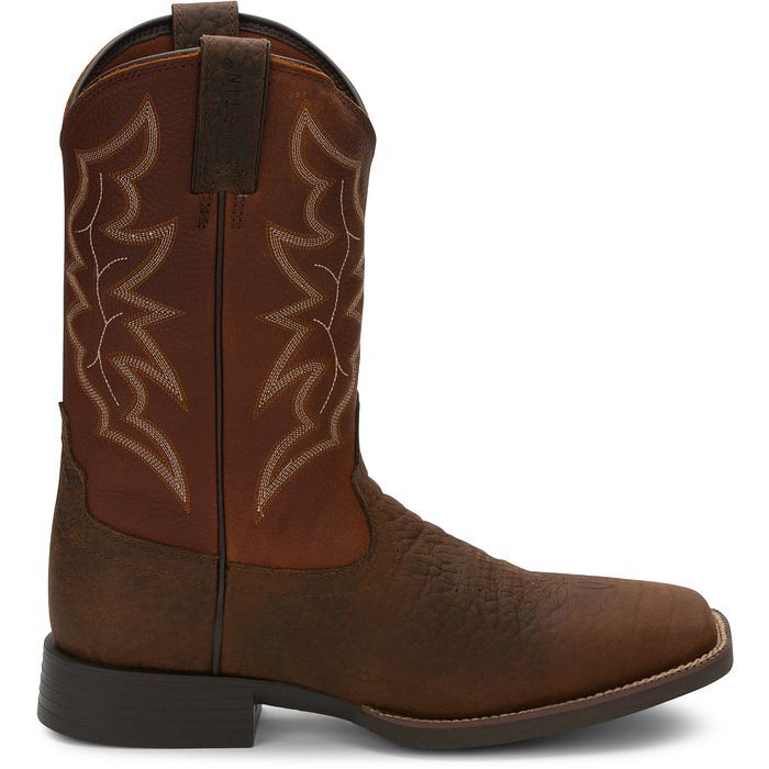 Justin Men's Chet 11-In Western Boot in Pebble Brown