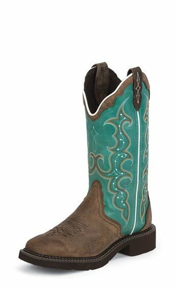 Justin Women's Raya 12-In Western Boot in Distressed Brown