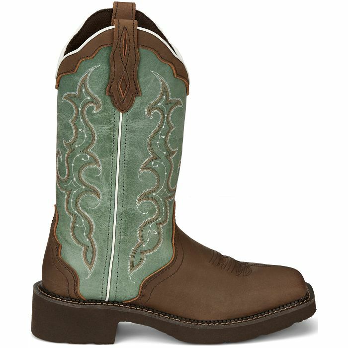 Justin Women's Raya 12-In Western Boot in Distressed Brown