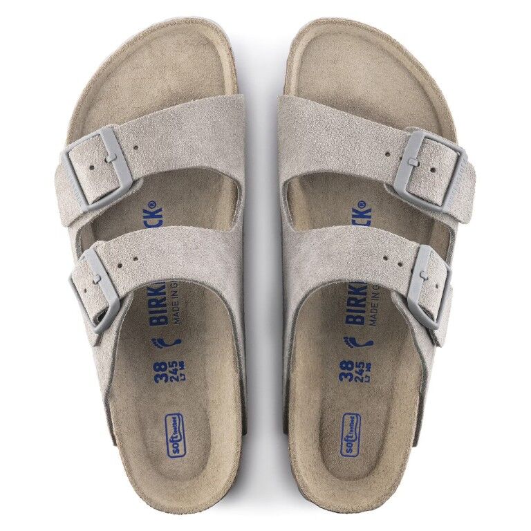 Birkenstock Men's Suede Leather Arizona Soft Footbed Sandal