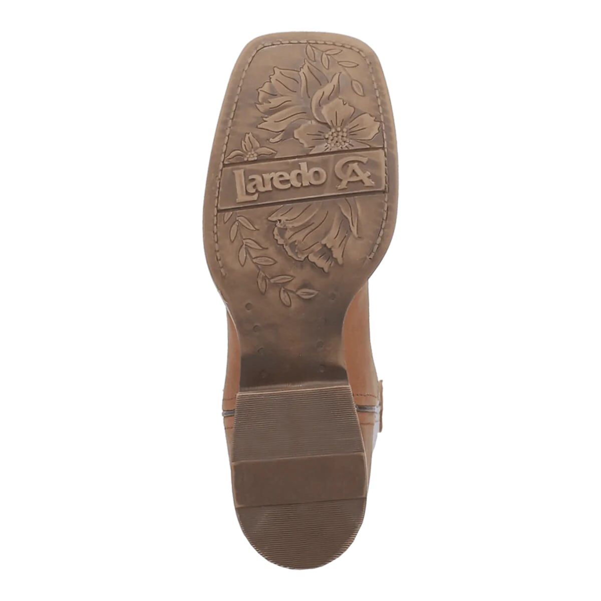 Laredo Women's Mara Square Toe Western Boot in Tan/Purple