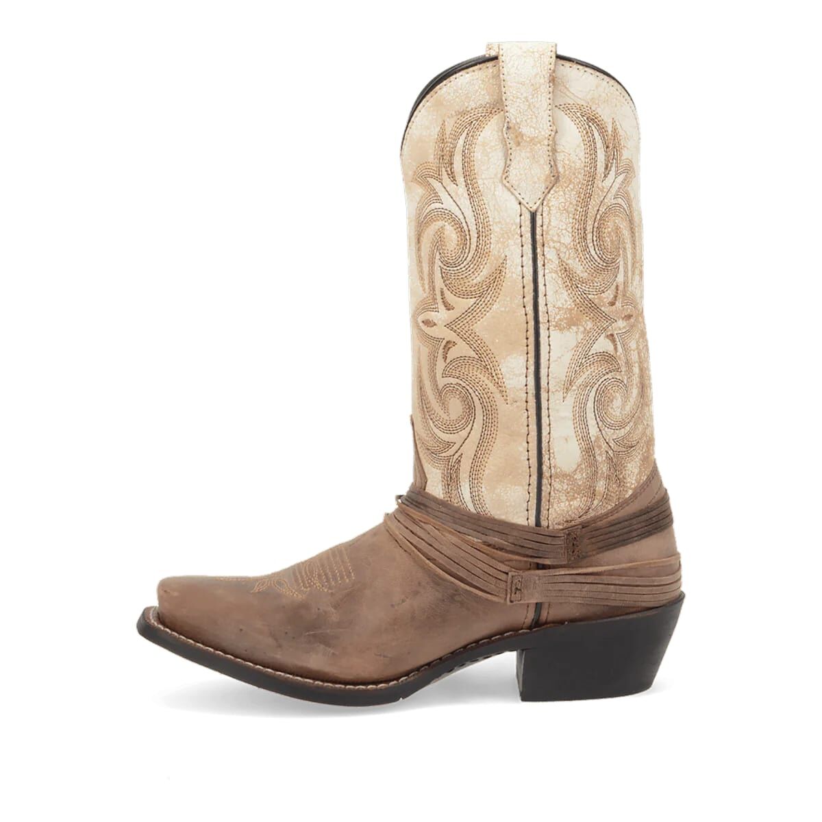 Laredo Women's Myra Square Toe Western Boot in Sand