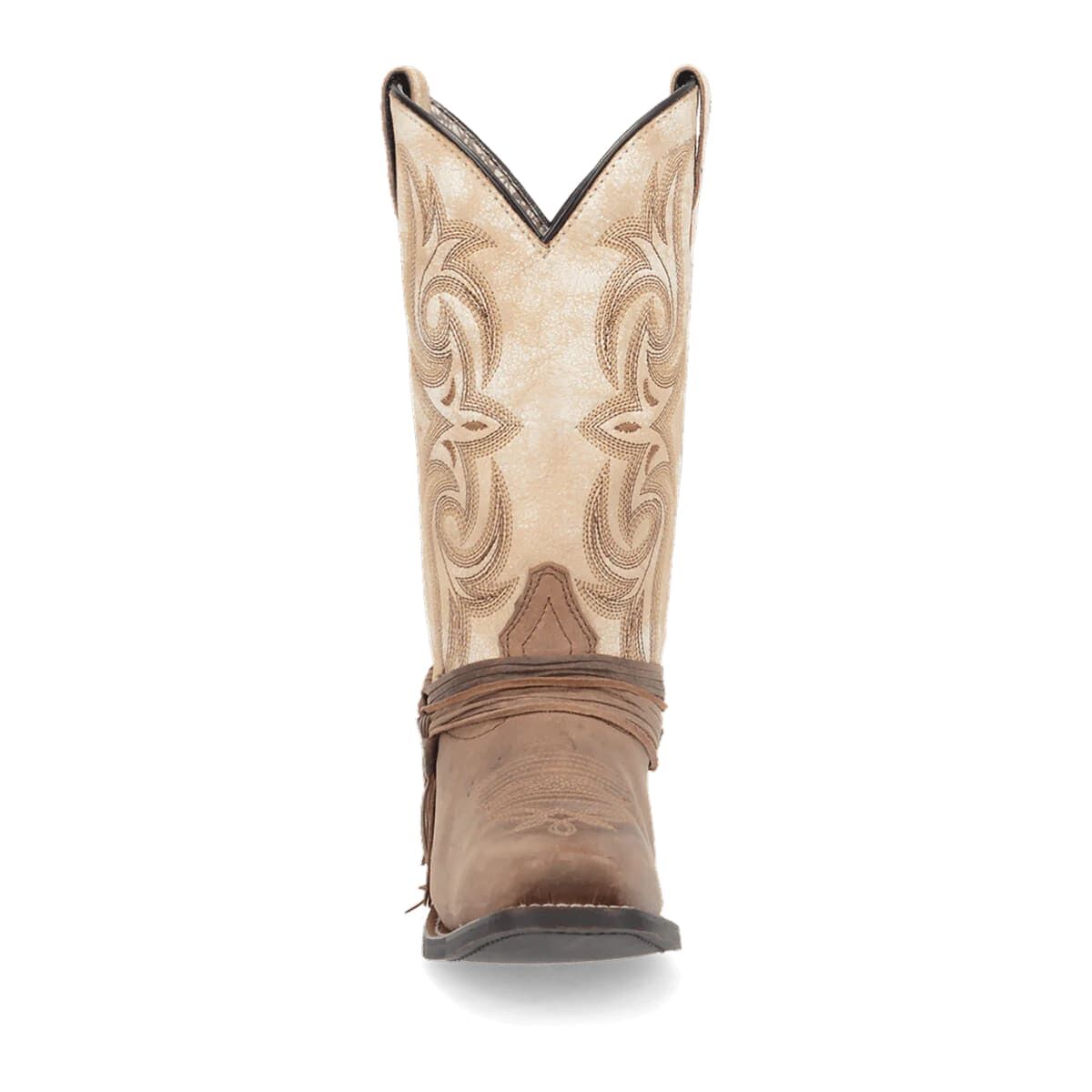 Laredo Women's Myra Square Toe Western Boot in Sand