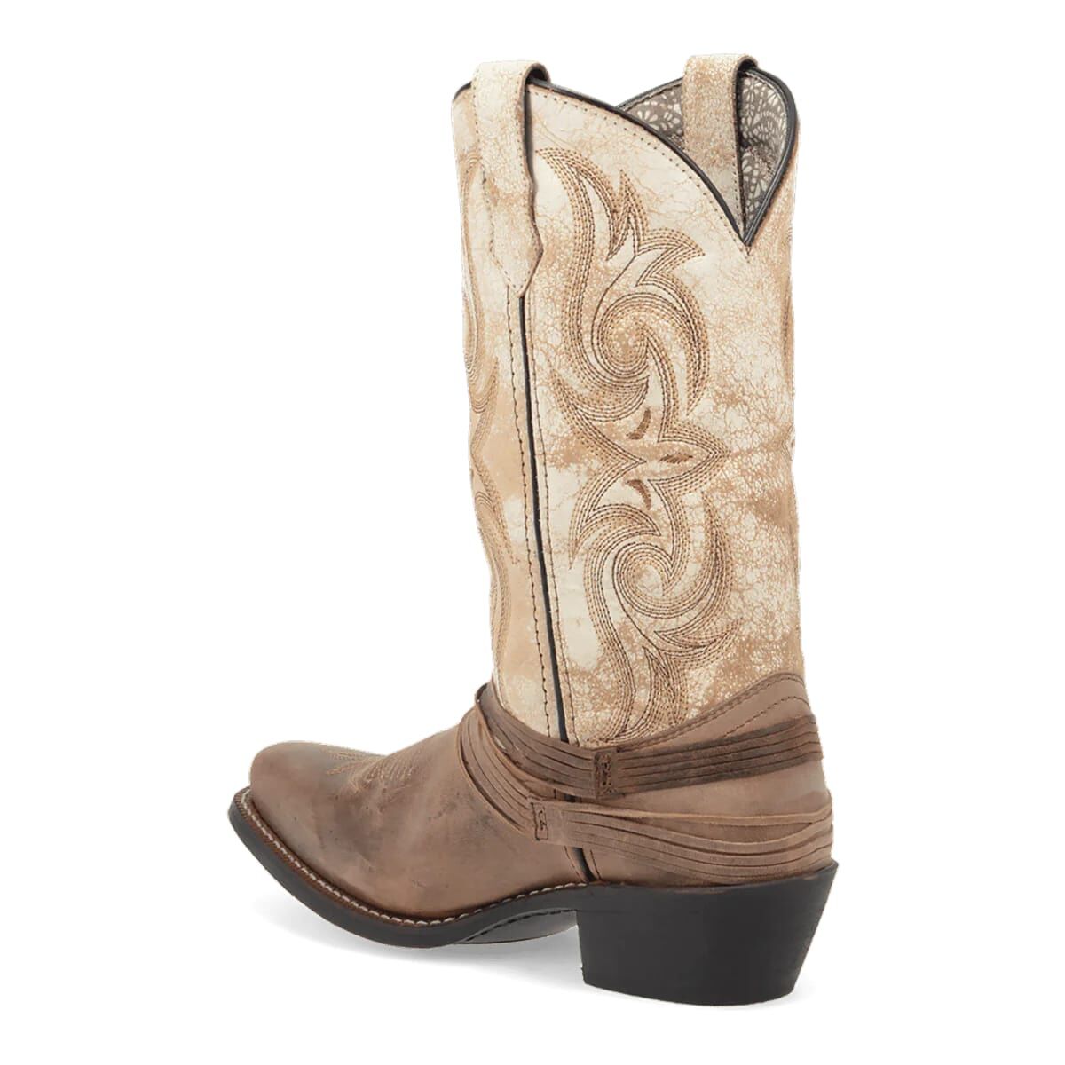 Laredo Women's Myra Square Toe Western Boot in Sand