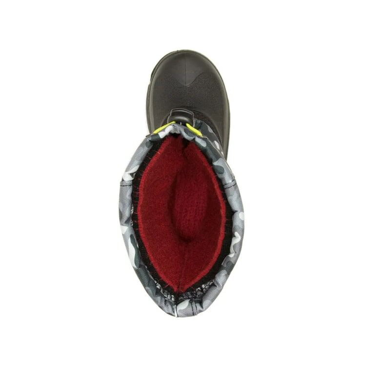 Kamik Kids' Rocket Camo Boot in Black/Charcoal