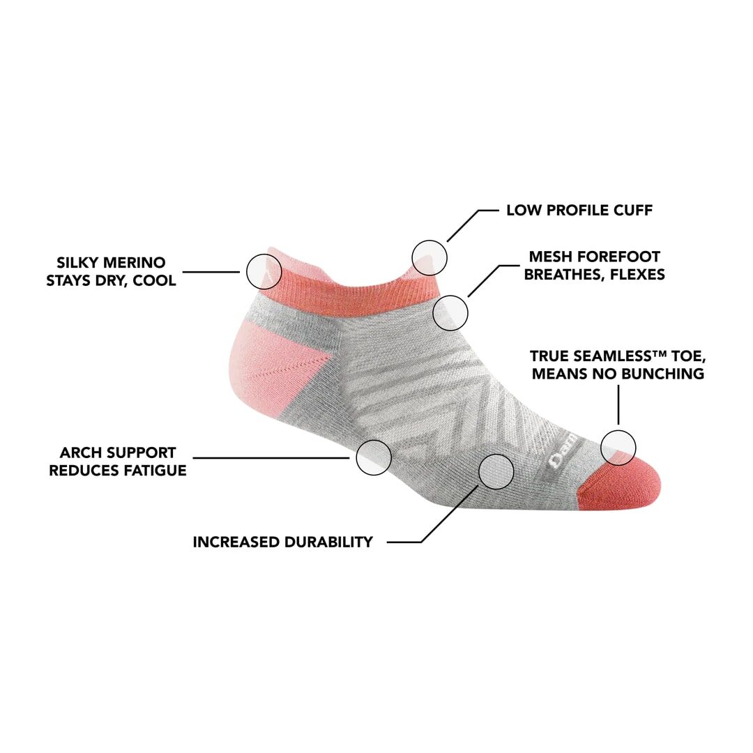 Darn Tough Women's Run No Show Tab Ultra-Lightweight Running Sock