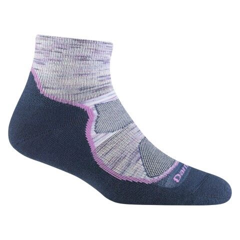 Darn Tough Women's Light Hiker Quarter Lightweight Hiking Sock in Cosmic Purple