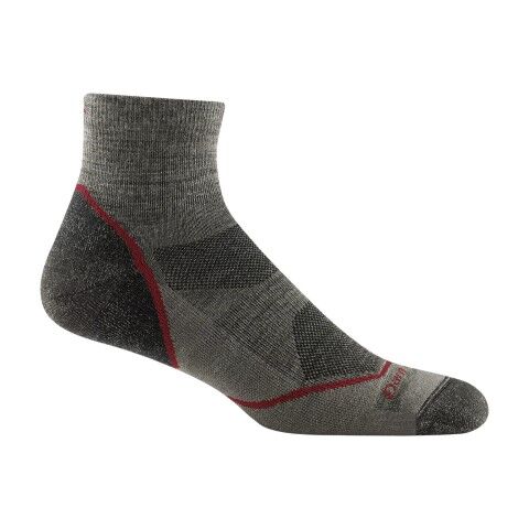 Darn Tough Men's Light Hiker Quarter Lightweight Hiking Sock in Taupe