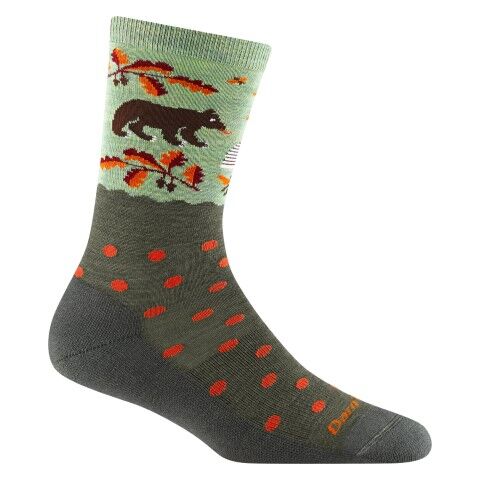 Darn Tough Women's Wild Life Crew Lightweight Lifestyle Sock in Forest