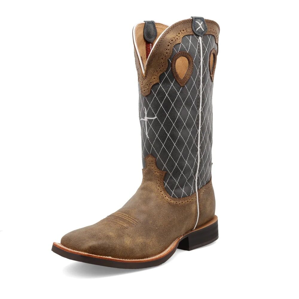 Twisted X Men's 14-in Ruff Stock Western Boot in Bomber