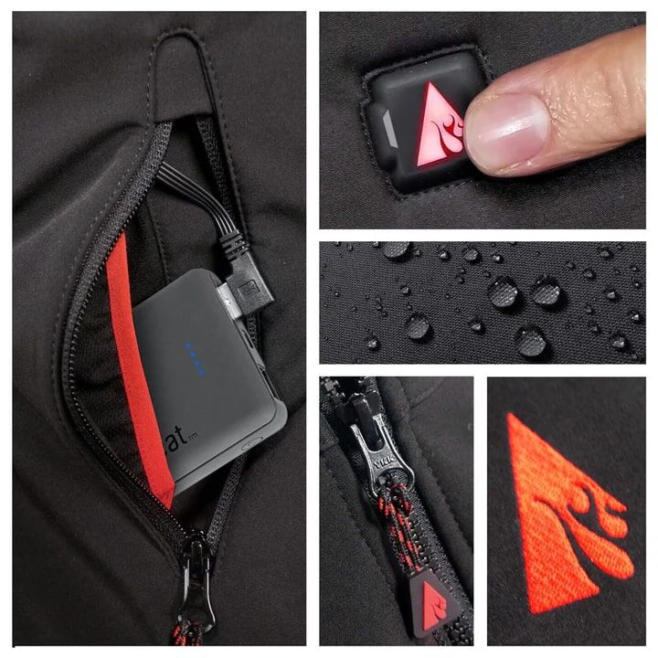 ActionHeat Men's 5-Volt Softshell Battery Heated Vest in Black