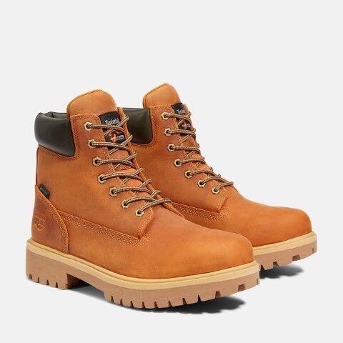 Timberland Pro Men's Direct Attach 6-in Soft Toe Waterproof Work Boot in Marigold