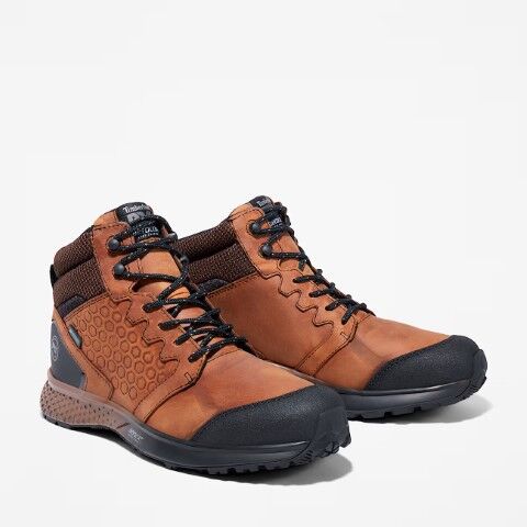 Timberland Pro Men's Reaxion Soft Toe Waterproof Work Hiker in Brown