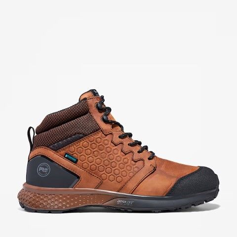 Timberland Pro Men's Reaxion Soft Toe Waterproof Work Hiker in Brown