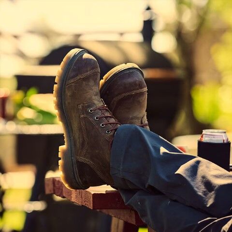 Timberland Pro Men's Whitman 6-In Soft Toe Work Boot in Medium Brown