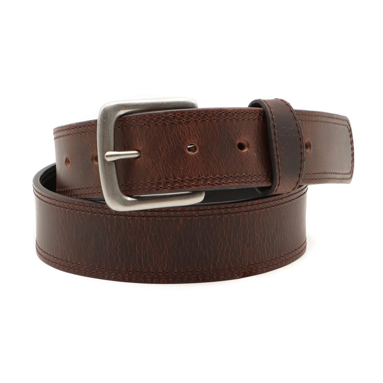AndWest Women's 1 1/2-In Double Stitch Belt in Oily Brown