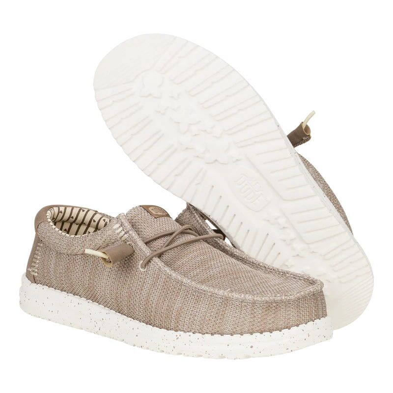 Hey Dude Men's Wally Stretch Sox Shoe in Tan
