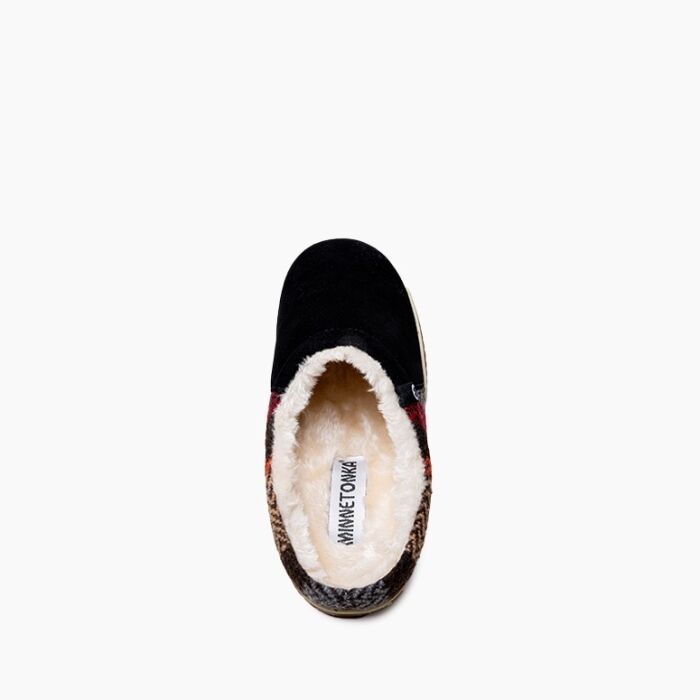 Minnetonka Women's Tahoe Slipper in Black Multi