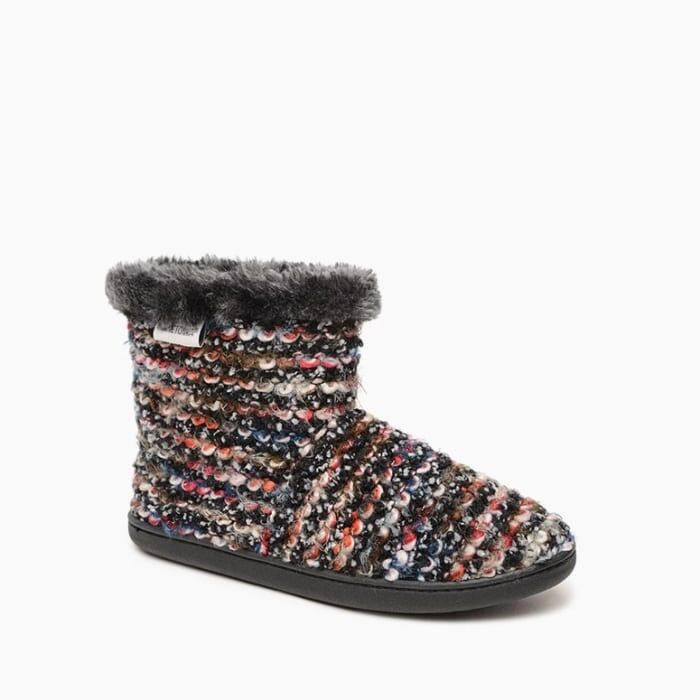 Minnetonka Women's Betty Slipper in Midnight Knit