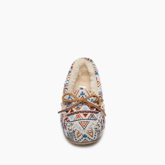 Minnetonka Women's Cally Slipper in Cream Mosaic