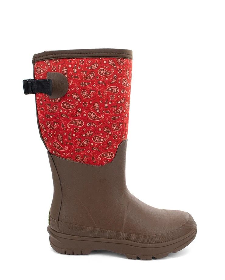 Western Chief Women's Bandana Neoprene Faux Fur Wide Calf Tall Cold Weather Boot