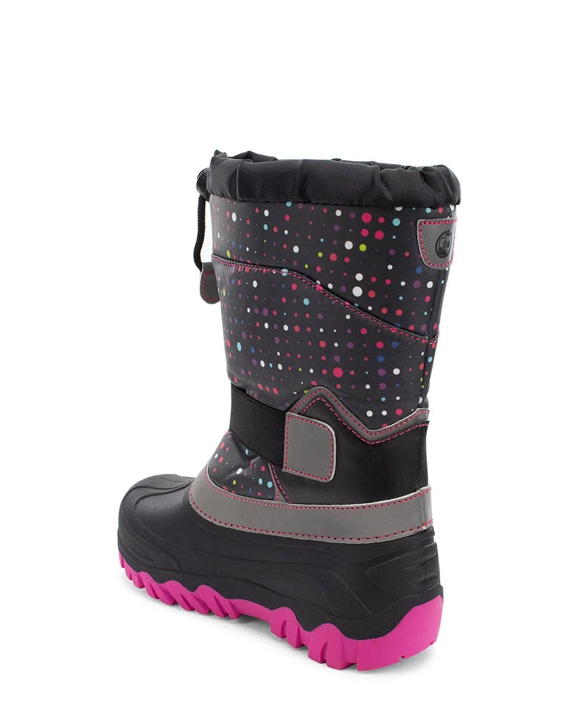 Western Chief Kids' Blizzard Cold Weather Boot in Black/Pink