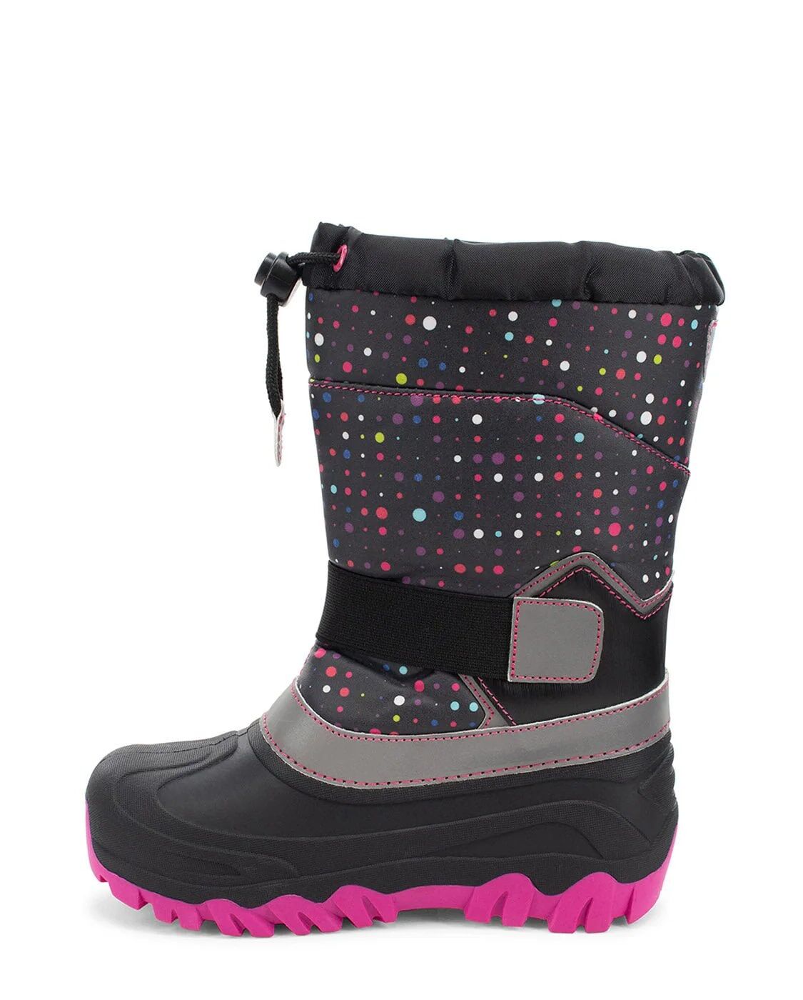 Western Chief Kids' Blizzard Cold Weather Boot in Black/Pink