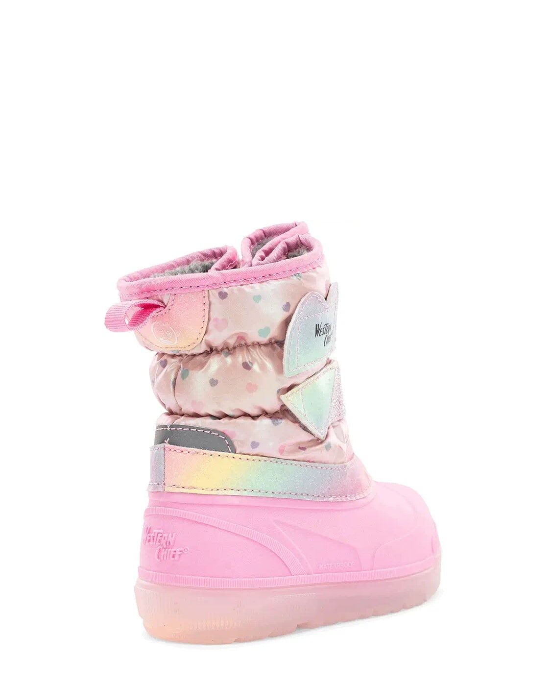 Western Chief Kids' Denali Lighted Faux Fur Cold Weather Boot in Pink