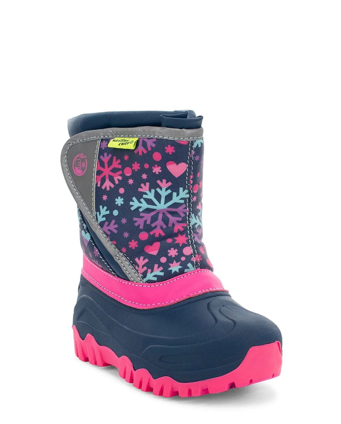 Western Chief Kids' Selah Faux Fur Cold Weather Boot in Navy