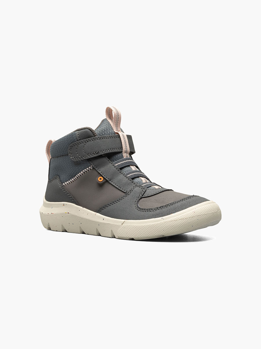 Bogs Kids' Skyline High Top Slip Ons in Grey