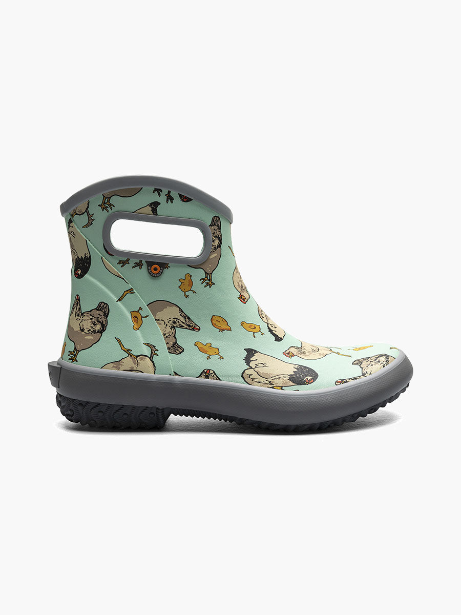 Bogs Women's Patch Ankle Chickens Garden Boots