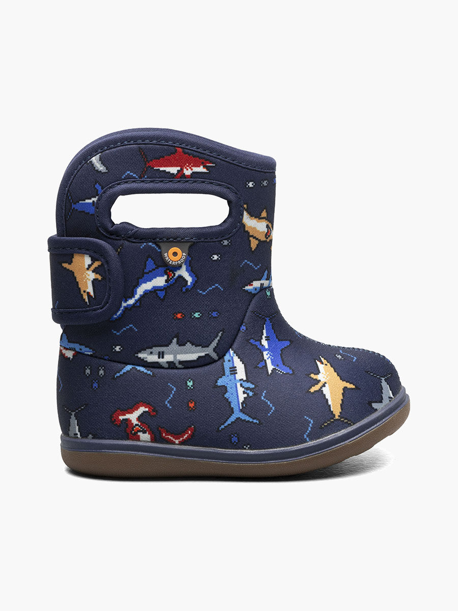 Bogs Kids' Baby Bogs II Pixel Shark Boots