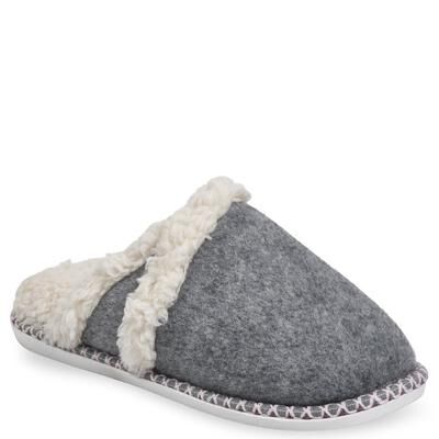 GaaHuu Women's Cozee Fleece Faux Shearling Memory Foam Slippers in Grey