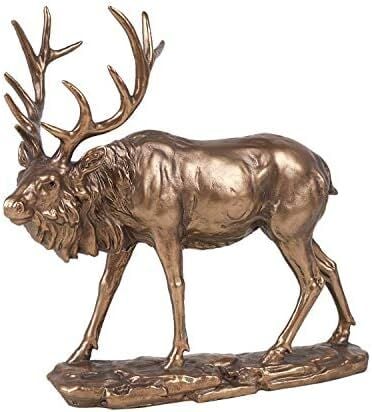 Pacific Trading Animal World Golden Elk Resin Figurine