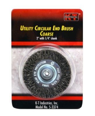 KT Industries Circular End Brush Coarse Grit, 2-In