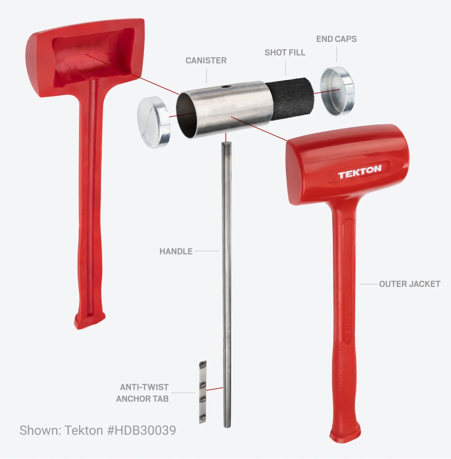 Tekton Dead Blow Hammer, 39-Oz