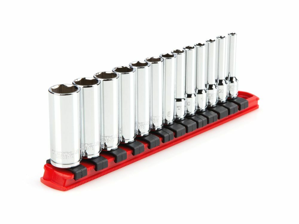 Tekton 1/4 in Deep 6-Point Socket Set, 13 Piece