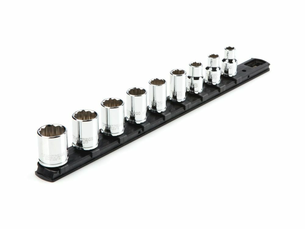 Tekton 3/8 Inch 12-Point Socket Set, 9 Piece
