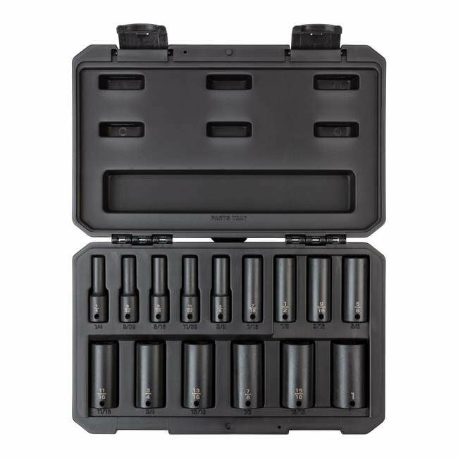 Tekton 15 Piece 3/8 in Drive Deep 6-Point Impact Socket Set