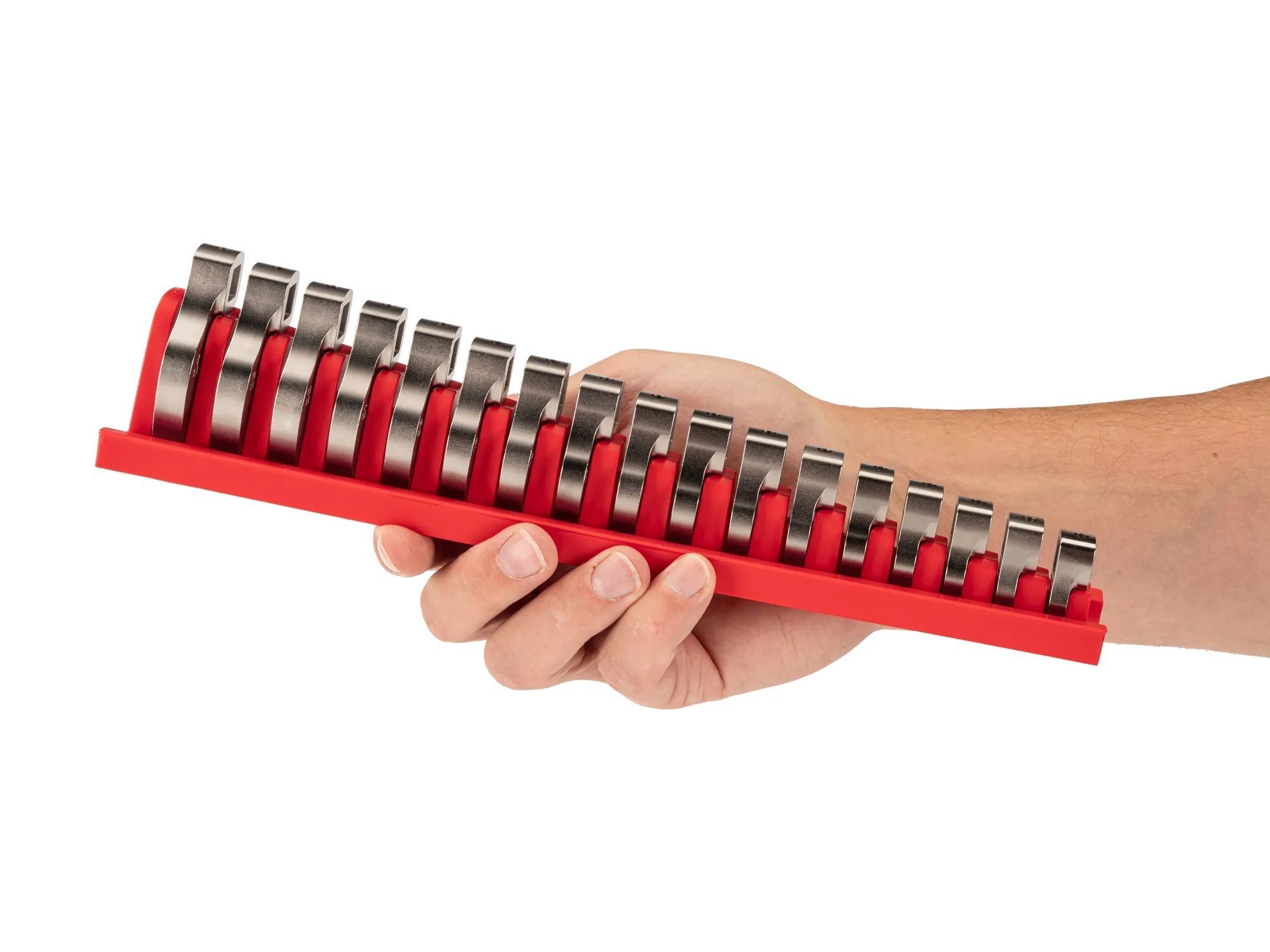 Tekton 3/8-In Drive Crowfoot Wrench Set with Rack, 17-Pc