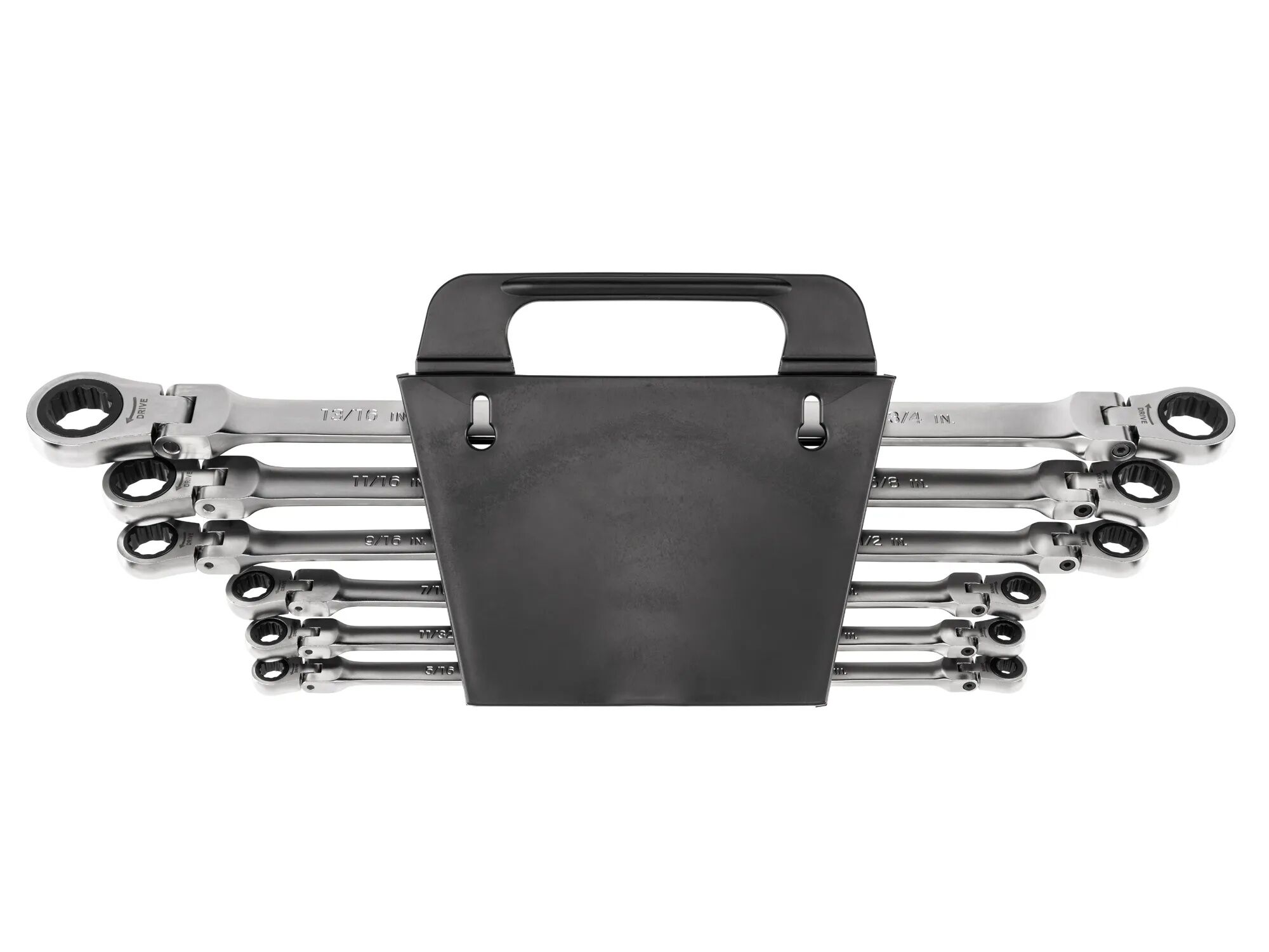 Tekton Long Flex Head 12-Point Ratcheting Box End Wrench Set With Holder, 1/4-In To 13/16-In, 6-Pc