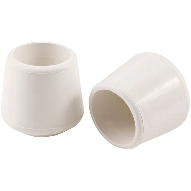 Soft Touch White Rubber Leg Tip, 1 1/4-In, 4-Pk
