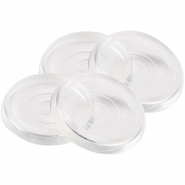 Titan Casters 4 pk 1 13/16 in Round Furniture Caster Cups - Clear