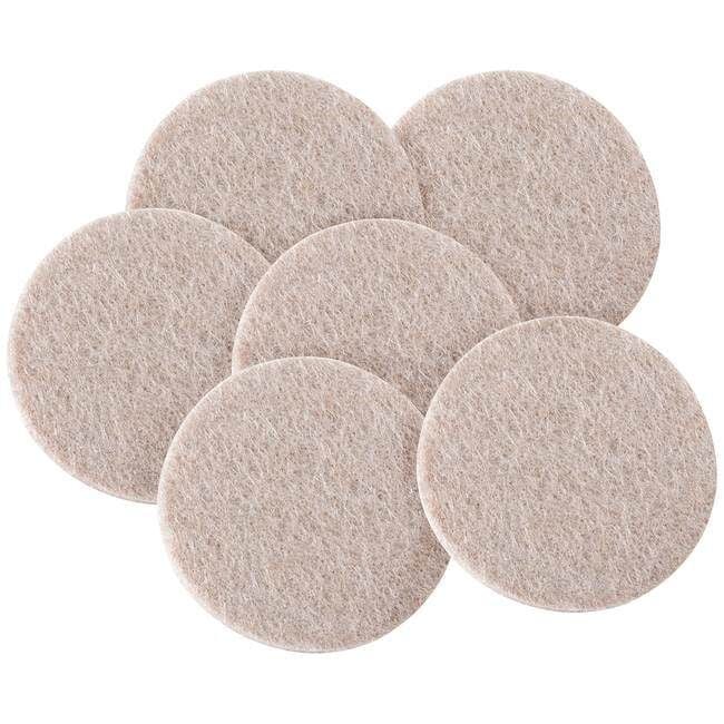Soft Touch Tan Heavy Duty Felt Furniture Pads, 2-In , 6-Pk