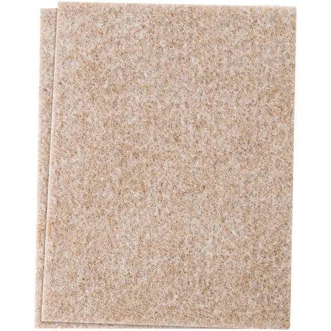 Soft Touch Self-Stick Trimmable Felt Furniture Sheet, 4 1/2-In x 6-In, 2-Pk